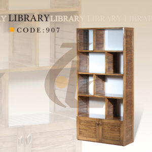 مدل کتابخانه چوبی ساده