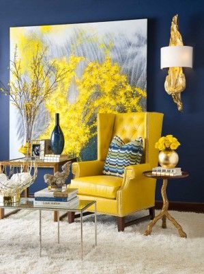رنگ آبی و زرد برای منزل