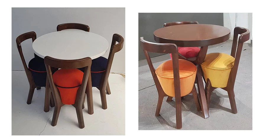 میز و صندلی چوبی کافه