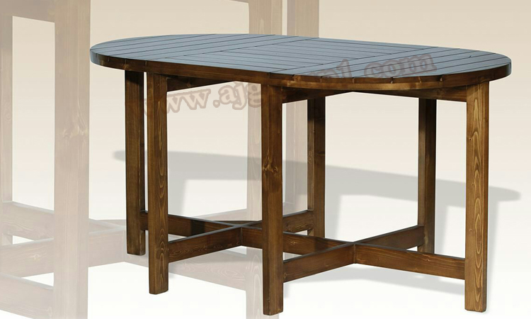 میز بیضی چوبی